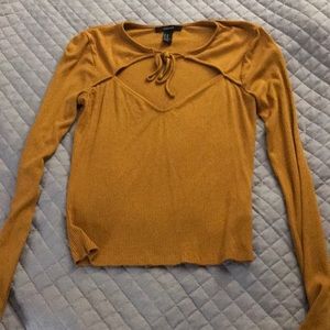 Tie Fitted Long Sleeve Top